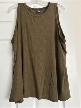 Old Navy Olive Ribbed Tank Top